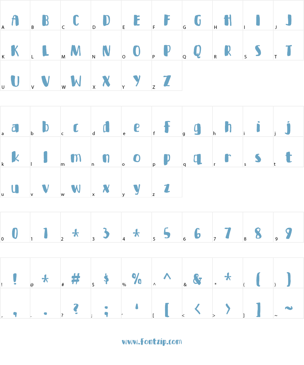 Bottle Party DEMO Font Character